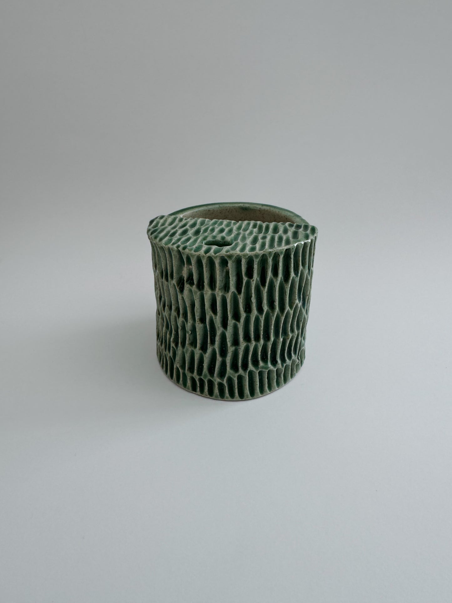 PRE ORDER | Green Carved Travel Mug